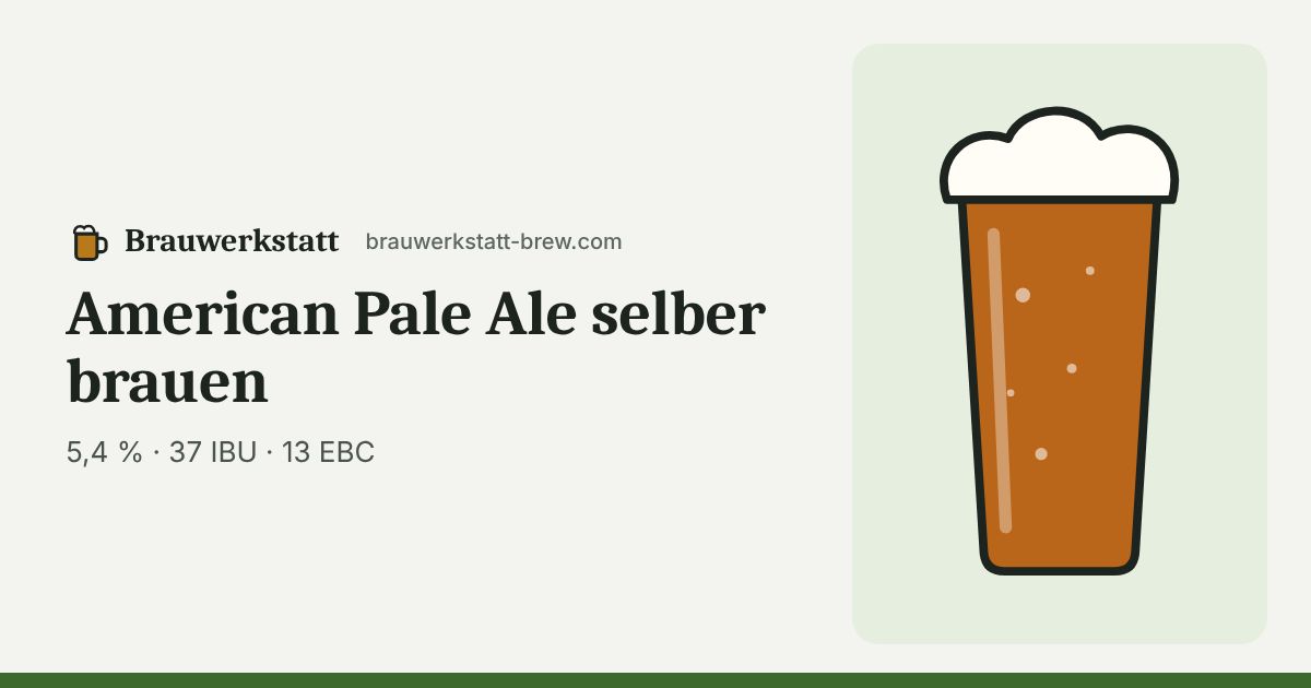 American Pale Ale im Glas – typische Farbe 13 EBC