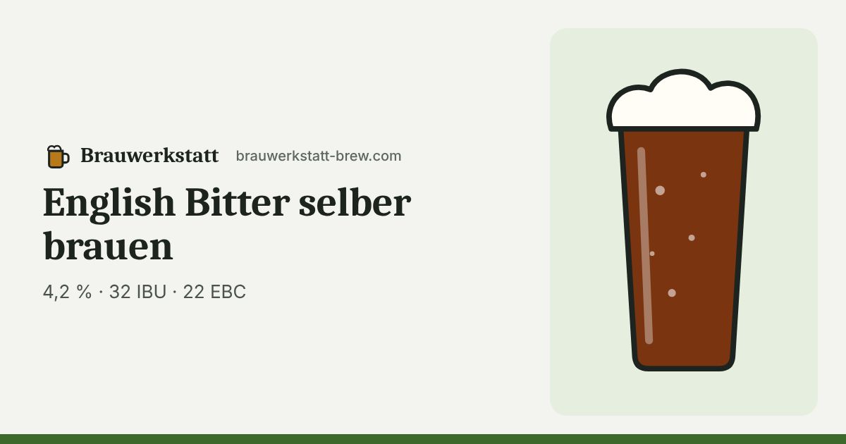 English Bitter im Glas – typische Farbe 22 EBC