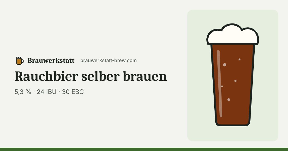Rauchbier im Glas – typische Farbe 30 EBC