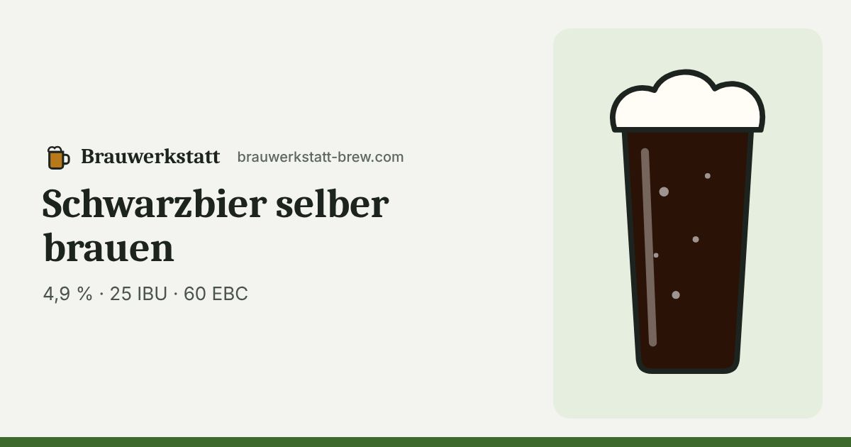 Schwarzbier im Glas – typische Farbe 60 EBC
