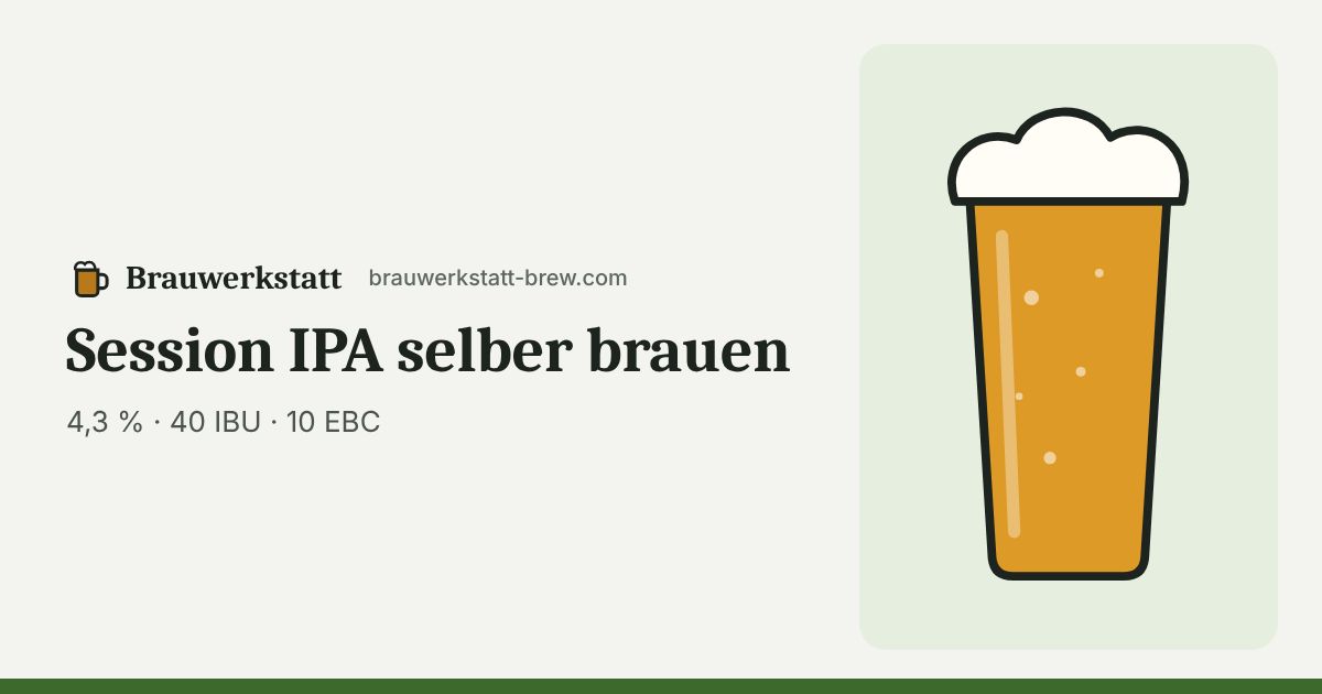 Session IPA im Glas – typische Farbe 10 EBC