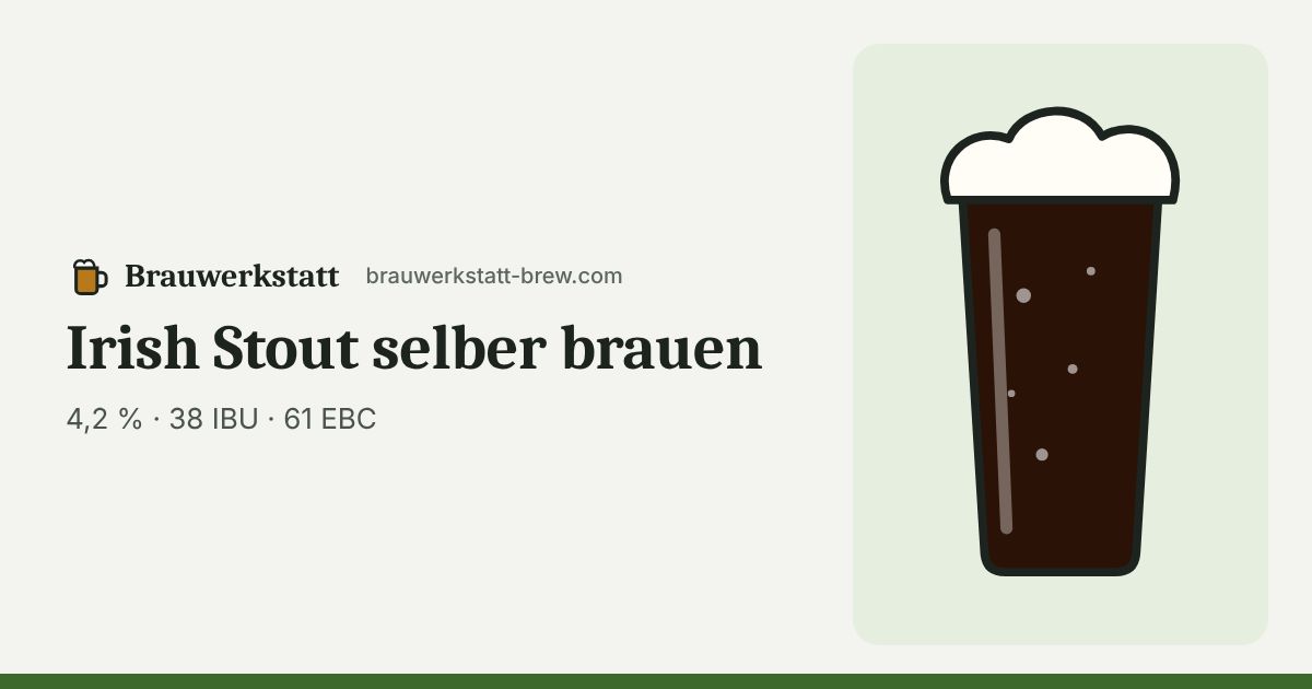 Irish Stout im Glas – typische Farbe 61 EBC