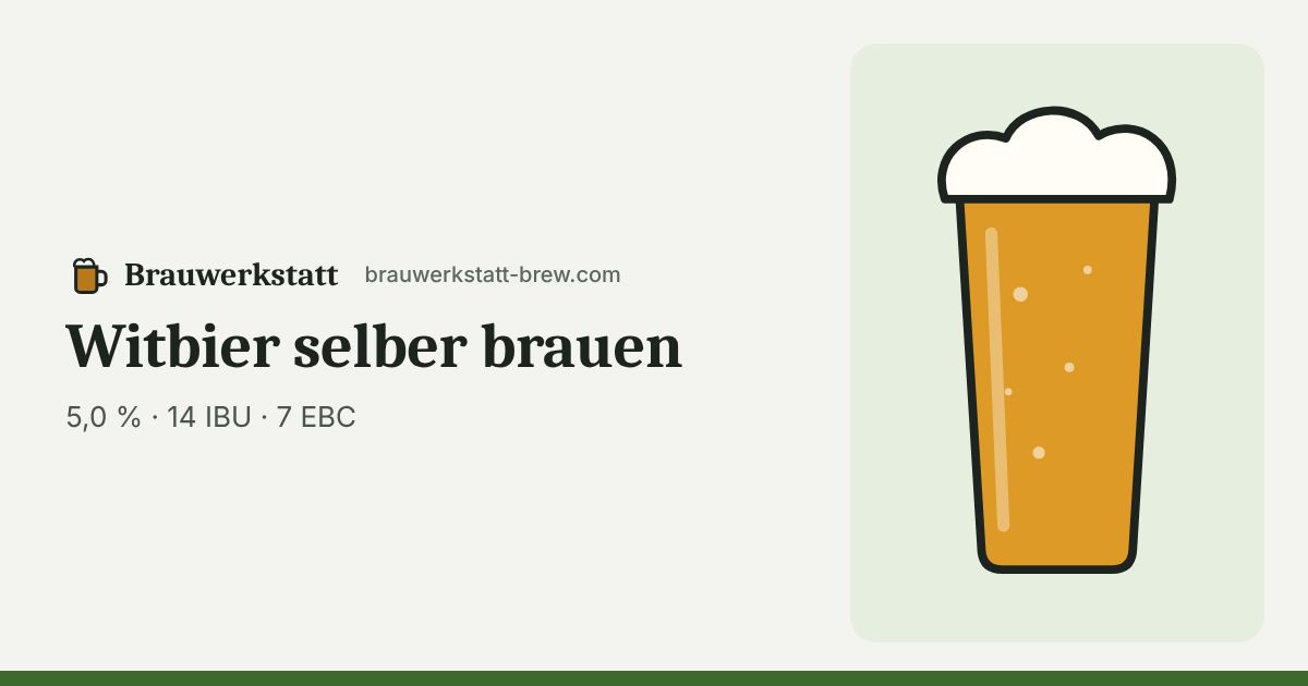 Witbier im Glas – typische Farbe 7 EBC