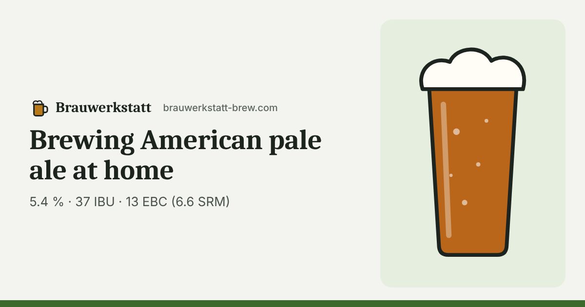American pale ale in the glass – typical colour 13 EBC