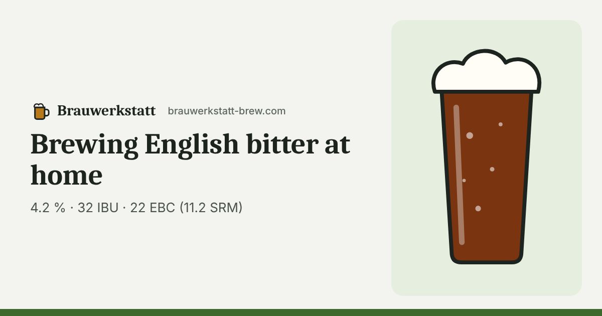 English bitter in the glass – typical colour 22 EBC
