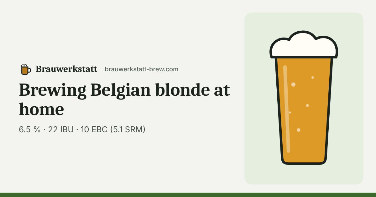 Belgian blonde in the glass – typical colour 10 EBC