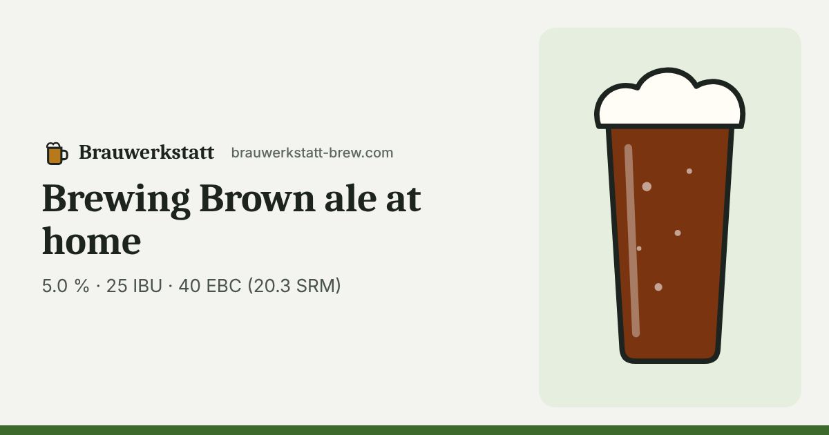 Brown ale in the glass – typical colour 40 EBC