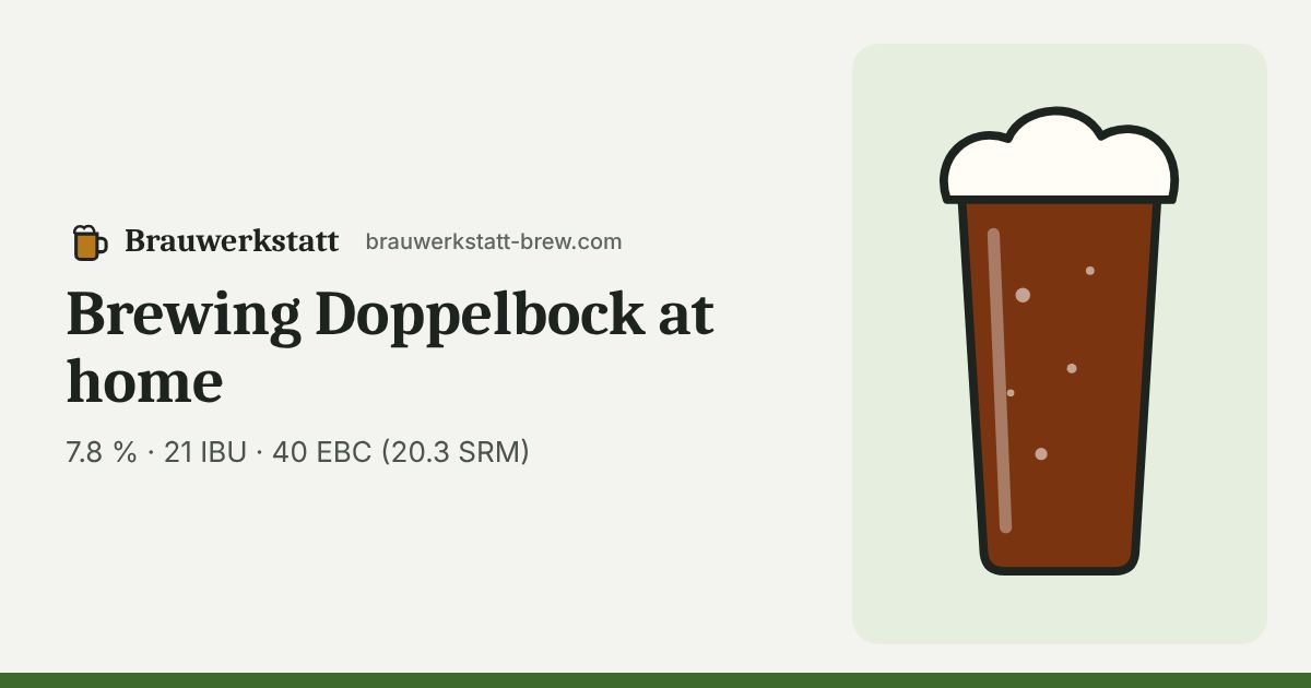 Doppelbock in the glass – typical colour 40 EBC