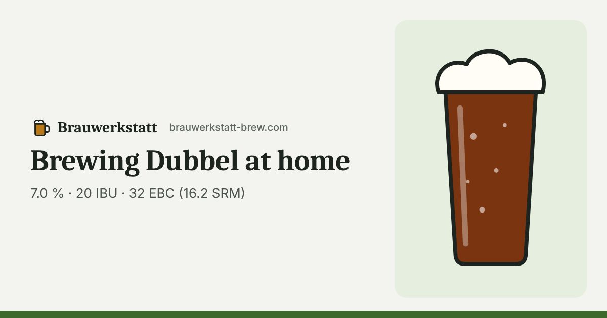 Dubbel in the glass – typical colour 32 EBC
