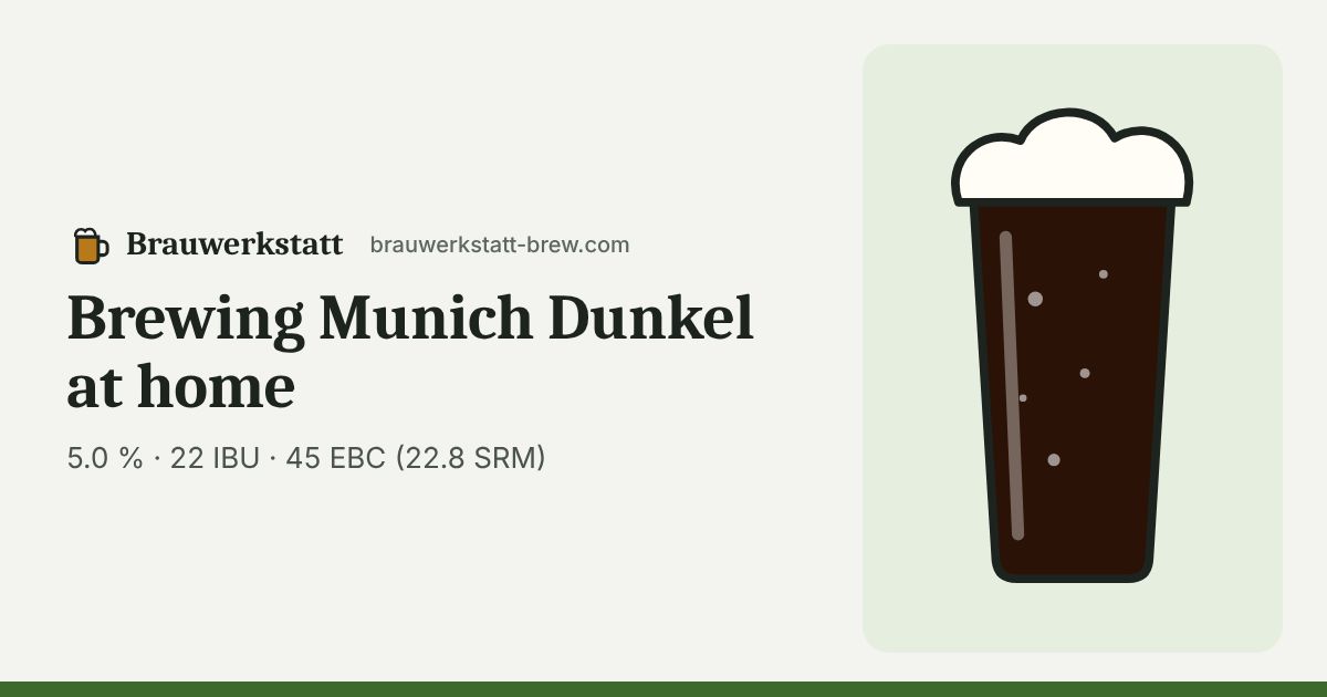 Munich Dunkel in the glass – typical colour 45 EBC