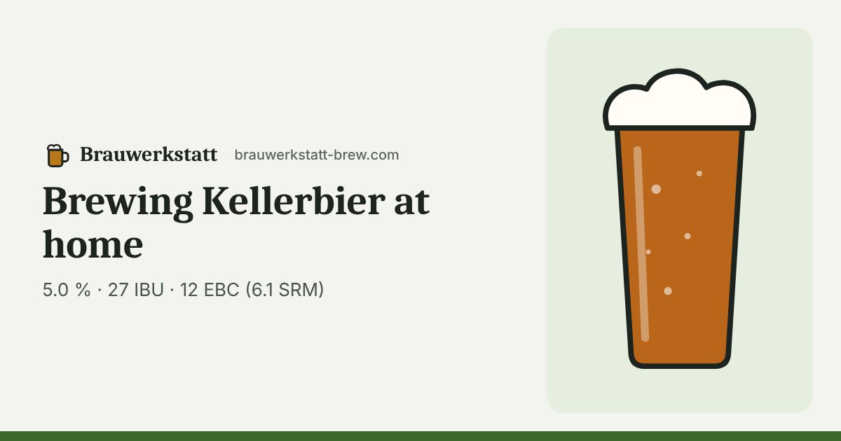 Kellerbier in the glass – typical colour 12 EBC