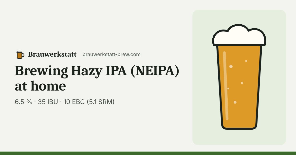 Hazy IPA (NEIPA) in the glass – typical colour 10 EBC