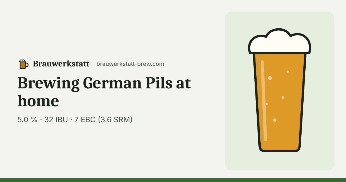 German Pils in the glass – typical colour 7 EBC