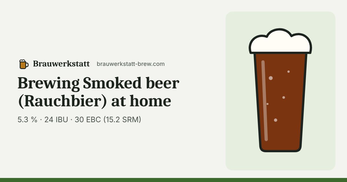 Smoked beer (Rauchbier) in the glass – typical colour 30 EBC