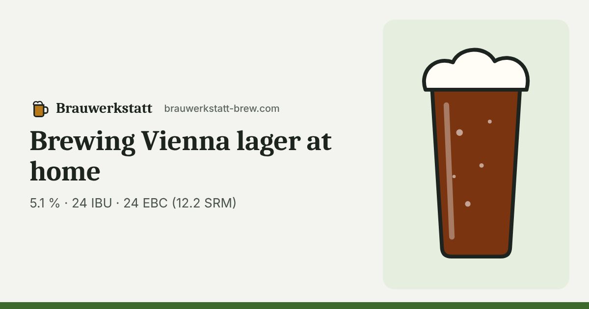 Vienna lager in the glass – typical colour 24 EBC